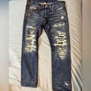 RRL Ralph Lauren denim patched jeans